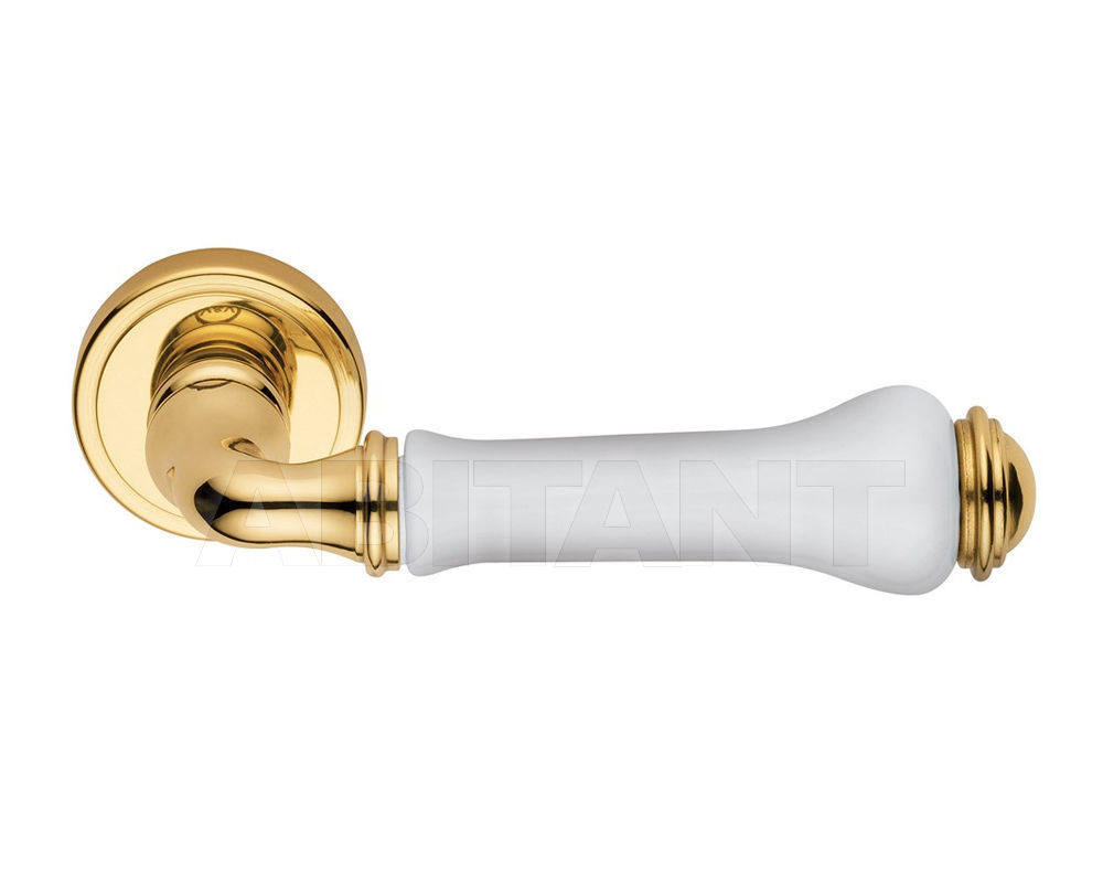 Buy Door handle Valli Handles 2012 H 176 R8 Shiny gold / white porcelain