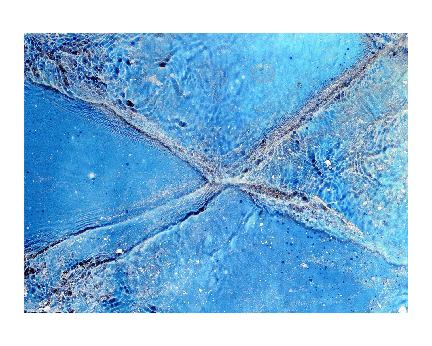 Wall panel Blue crossing price on request Buy Wall panel Alex Turco Liquid Dreams Blue crossing
