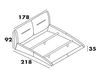Bed Target Point Imbottiti BD439/2 6C10* Contemporary / Modern