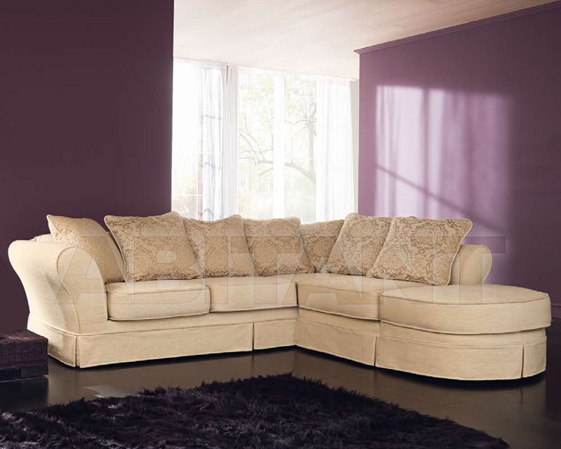 Buy Sofa Charme Classic Samoa S.r.l. Divani Charme Classic DIVANO 3P LAT. DX-SX+centrale cm 77+POUFF MEZZALUNA