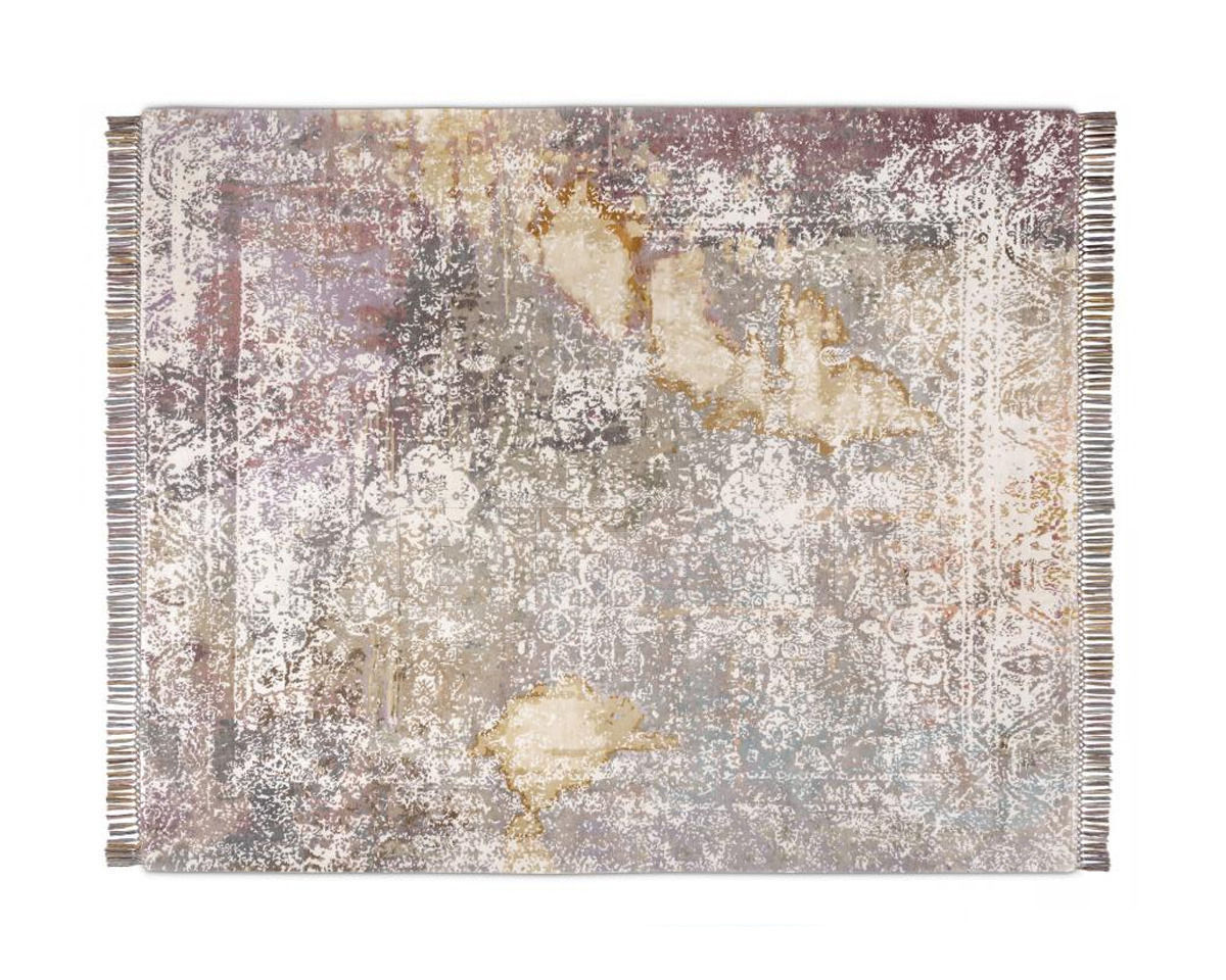 Buy Modern carpet Rug Star Walking Fields Copper Persia 01 | White Copper 03 | SilkFringes
