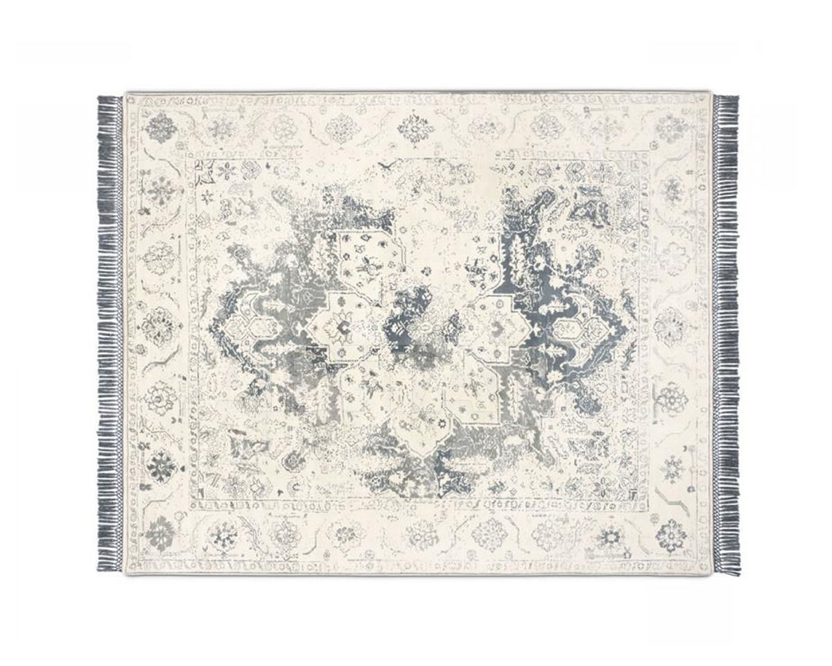 Buy Modern carpet Rug Star Persia/rajasthan Rajasthan No. 05 | SilverGrey | SilkFringes 
