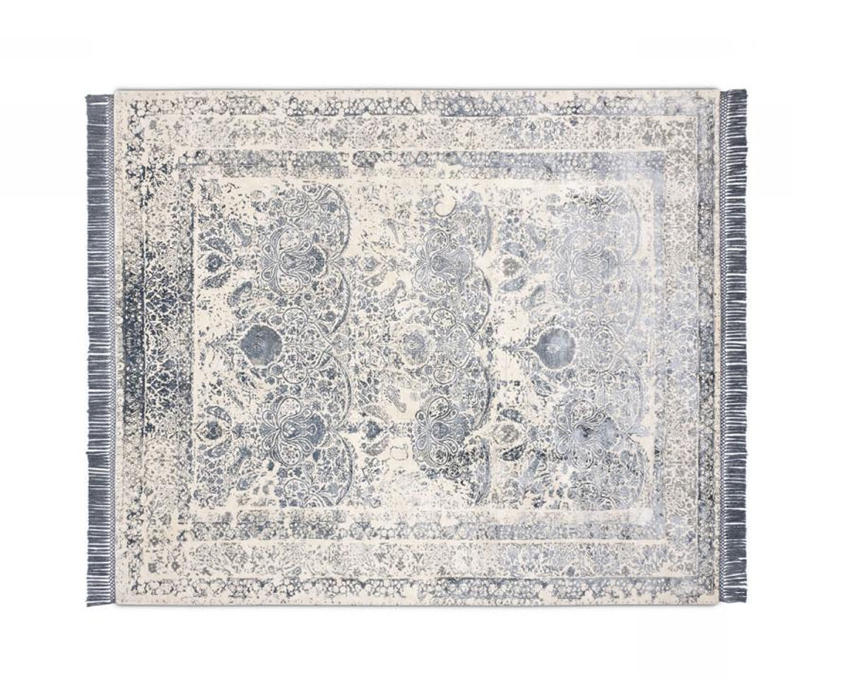 Buy Modern carpet Rug Star Persia/rajasthan Rajasthan No. 13 | SilverGrey | SilkFringes