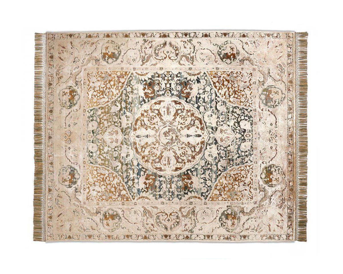 Buy Modern carpet Rug Star Oxidized Hunter No. 01 | GreenMix | SilkFringes 